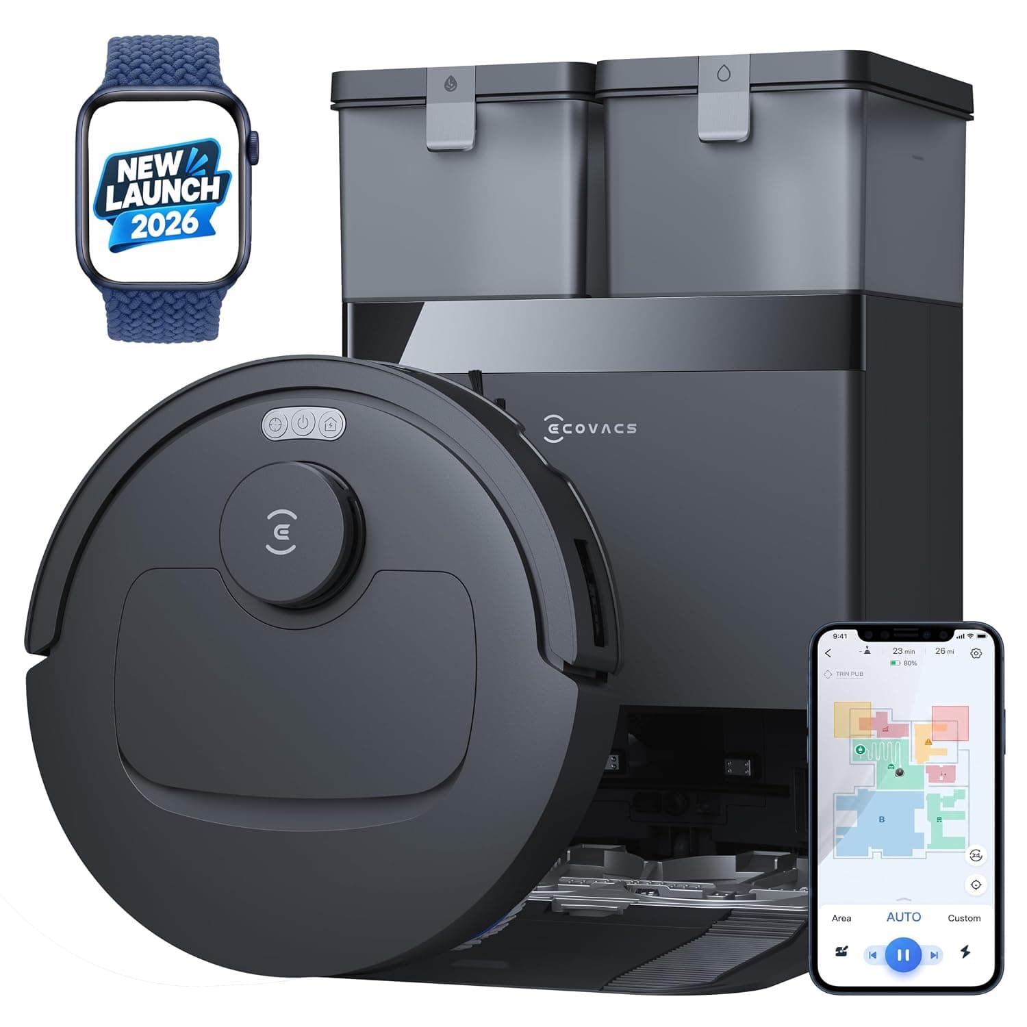 ECOVACS T30e Self Empty Omni Station ZeroTangle