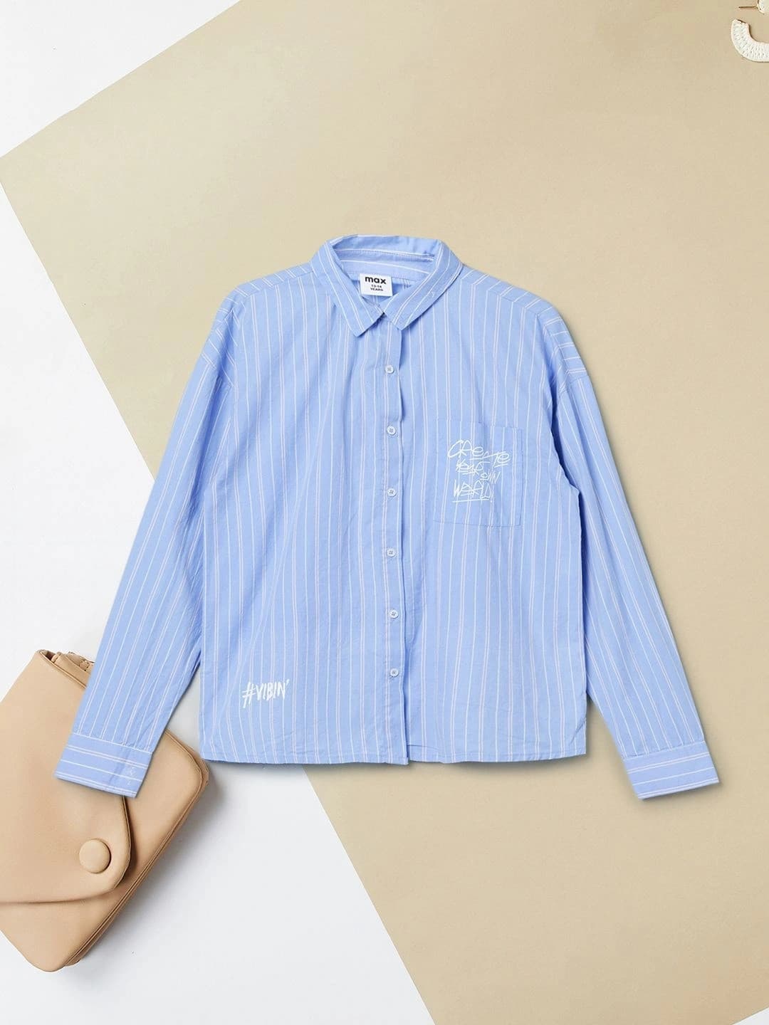 max - max Girls Striped Casual Shirt