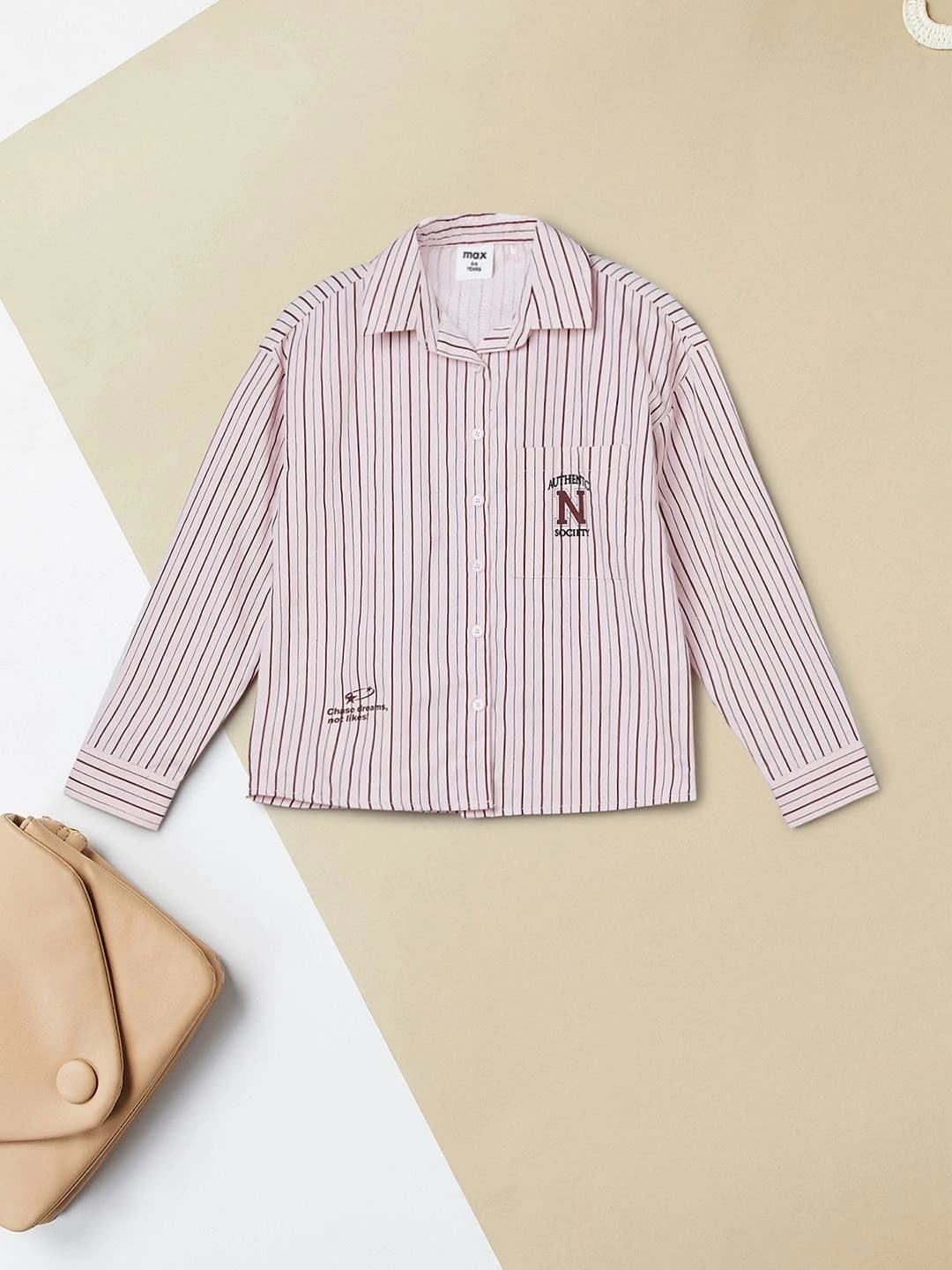 max Girls Striped Casual Shirt