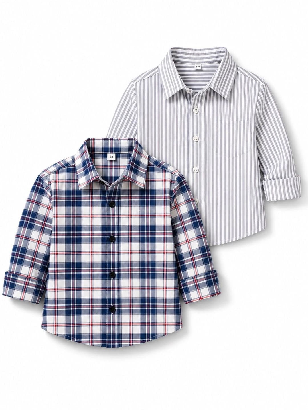 LABHKALA Boys Checked Shirt