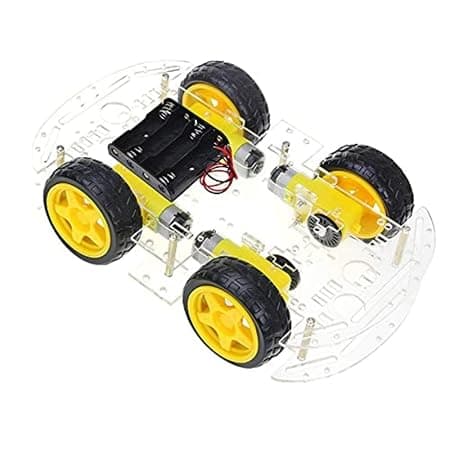 Blessaro 4WD Smart Robotic Car Chassis Kit,Double Layer Transparent Acrylic, DIY Electronics Kit for Robotics with BO Motors, Compatible with Arduino, Remote Control, Speed Encoder, Hobby Kit for Kids Online at Low Prices in India - Amazon.in