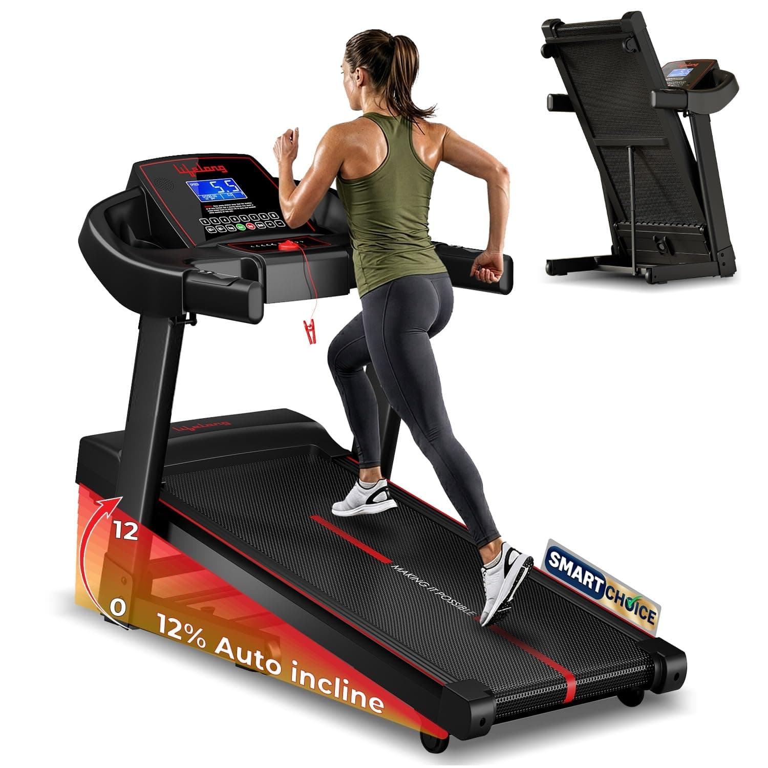 Lifelong Motorized Treadmill Hydraulic Bluetooth