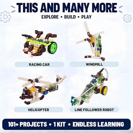 WitBlox DIY Robotics Science Kits 101+ Plus projects, 8 Years+ Kids, Interlocking Bricks Modular Electronic sensor and Circuits to create Logic 2 Free Live Classes Educational Gift Toys Boys and Girls Online at Low Prices in India - Amazon.in