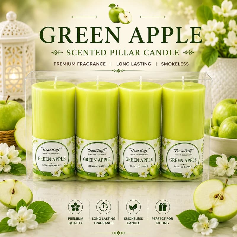 BEAT BUFF Green Apple Candle Price in India